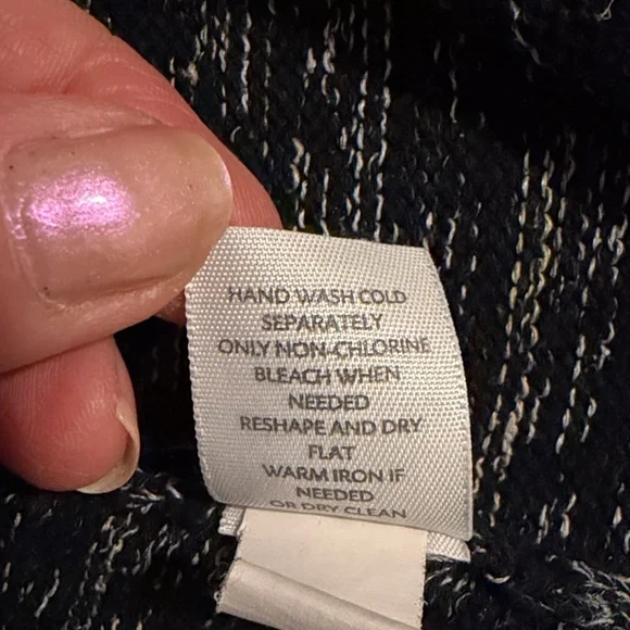 J. Jill Black Gray Heather Lightweight Knit 3/4 Sleeve Asymmetrical Hem Dress - Picture 9 of 10